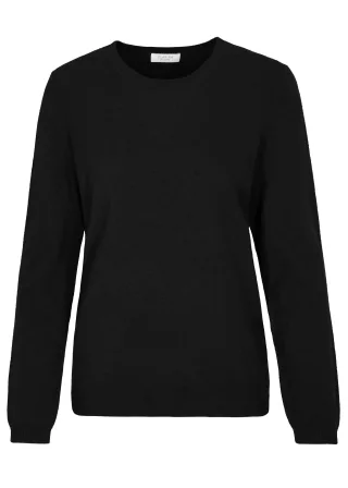 CLARINA - NOS Rdh.-Pullover, 1/1 Arm,uni 900 schwarz - Gr. - 42