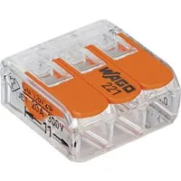 WAGO Verbindungsklemme WAGO 221-413-50 221 Verbindungsklemme flexibel: 0.14-4 mm² starr: 0.2-