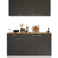 RESPEKTA Pantryküche Luis, mit Duo Kochfeld, wahlweise mit Mikrowelle, Korpus Weiß, Breite 150 cm, in exclusiver Konfiguration für OTTO