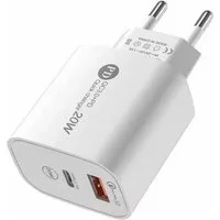 Futurea 40W Ladestecker Dual Fast-Charging Schnellladegerät Smartphone-Ladegerät (Packung, 1-tlg., Gleichzeitig zwei Geräte laden, Dual-Anschluss mit USB-A und USB-C)