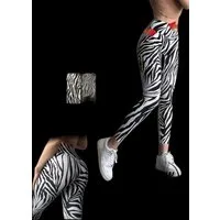 Sonderpostendiscount Leggings Damenlegging in Zebra Muster Weiss oder Braun Modell 7828