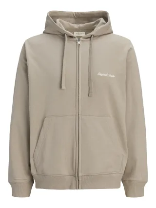 JACK&JONES - JORNORREBRO EMB SWEAT ZIP HOOD NOOS Vintage Khaki - Gr. - M