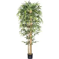 Kunstbaum Bambus Bambus, Creativ green, Höhe 210 cm, mit echten Bambusstäben