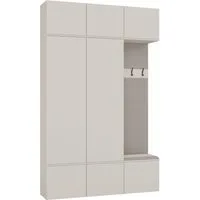Raumhirsch Furniture Schuhschrank Garderobenschrank für Flur und Eingangsbereich (Kleiderschrank sowie Schuhschrank im SET) verschiedene Farben