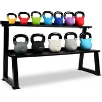 MSports® Kettlebell MSPORTS Kettlebell Rack I 2 Ebenen - für 14 Kugelhantel
