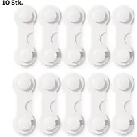 Montegoni Kindersicherung 10er Baby Schrankschloss Kindersicherung Tür Fenster Schublade, Selbstklebend, ohne Bohren, flexibel einsetzbar, kindersicher