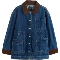 Next Jeansjacke Denim-Barnjacke mit Cordkragen (1-St)