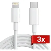 Futurea 3x USB-C Lightning iPhone Ladekabel 20W schnelles Aufladen 1m Lightningkabel, USB-C, Lightning, USB Typ C, für iPhone 14/13/12/11/X/8/7/6, iPad, iPod & AirPods