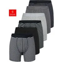 Tazzio Boxershorts 6er Pack BS1002 (Packung, 6-St., 6er-Pack) langes Bein & Logoschriftzug am Bund