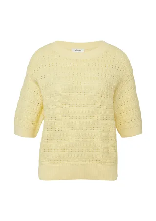 s.Oliver - Strickpullover gelb - Gr. - 42