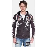 Cipo & Baxx Sweatjacke Sweatshirts (1-tlg) mit indigenem Allover-Print, CL-263