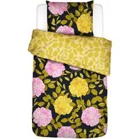 Essenza Bettwäsche Bloom With a view Schwarz, Perkal, 2 teilig, Floral, Blumig