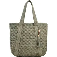 Zaewry Strandtasche Damen, Große Handtasche Damen, Leichte Schultertasche Boho, Shopper Tasche, Sommer Tasche Geflochten, Einkaufstasche Beach Bag