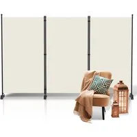 Clanmacy Paravent Raumtrenner mit Rollen Klappbar Garten Sichtschutz Spanische Wand