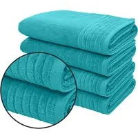 OTTO home Duschtücher Sanremo Premium, Premium Handtücher, 600 gr/m², 70x140cm, Frottier (Set, 4-St), mit Bordüre, flauschig und weich, dicke Qualität, 5 Jahre Garantie