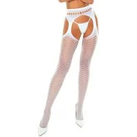 Passion Ouvert Strumpfhose Strumpfhose ouvert in weiß - one Size