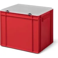 1a-Topstore Aufbewahrungsbox Designbox Eurobox Stapelbox mit transparentem Deckel, stapelbar, stabil
