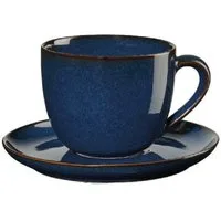 ASA SELECTION Tasse Asa Cappuccinotasse mit Untertasse Saisons Midnight Blue (2-teilig)
