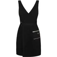 Hell Bunny Minikleid Mallory Pinafore Punk Gothic Goth Wickelkleid