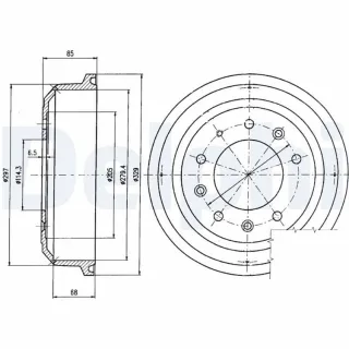 Delphi BREMSTROMMEL Land Rover 110/127 88/109 Defender