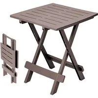 Spetebo Gartentisch Kunstoff Klapptisch ADIGE - braun (Stück, 1-St., Kunststoff Tisch), Garten Beistelltisch klappbar