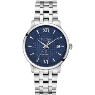 Bulova Hudson Silber Herren Armbanduhr 96B447