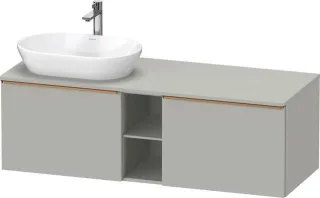 Duravit D-Neo Konsolenwaschtischunterbau wandhängend Betongrau Matt 1400x550x459 mm - DE4950L0407000 DE4950L04070000