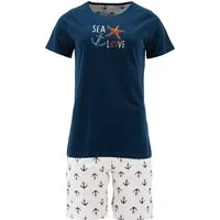 Erwin Müller Pyjama Damen-Shorty Single-Jersey gemustert