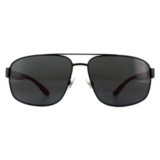 Polo Ralph Lauren Aviator Mens Matte Black Grey Sunglasses