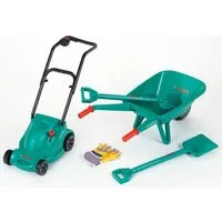 Klein Kinder-Gartenset Spielzeug Rasenmäher und Schubkarre, (Set, 5-tlg), Made in Germany