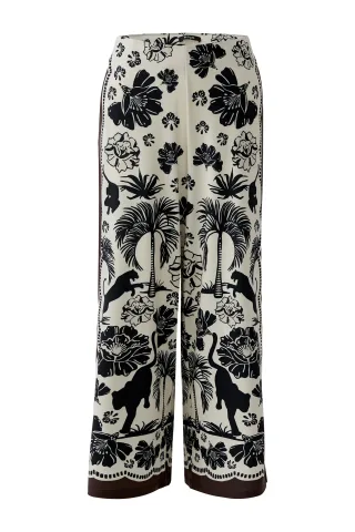 Miss Lagotte - Hose mit Muster schwarz/weiß - Gr. - 34