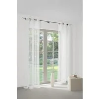 Wirth Gardine Manuela (1 St), Ösen, halbtransparent, Voile, Fertig-Store mit Metallösen nach Maß