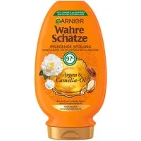 GARNIER Haarspülung Garnier Wahre Schätze Spülung Argan & Camelia-Öl (6er Packung), Packung, 6-tlg., für trockenes und glanzloses Haar, ohne Silikone