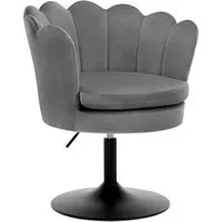 Woltu Polsterstuhl (1 St), Schminktisch Stuhl mit Lehne, Blumenform, 360° drehbar