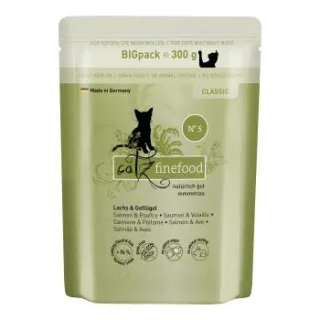 Catz finefood Nassfutter Katze Classic Adult No. 05 Lachs und Geflügel 12x300 g