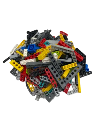 LEGO Technic Bausteine bunt gemischt 100 Stück Liftarms Lochstangen Kreuzstangen Pins