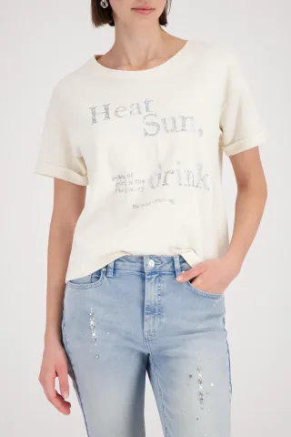 monari - Sweatshirt mit toniger Schrift marble - Gr. - 42