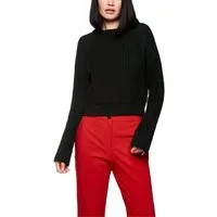 Marc Cain Strickpullover Ski is the Limit Premium Damenmode Rundhals, mit modischer Struktur, gerader Schnitt