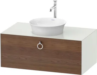 Duravit White Tulip Konsolenwaschtischunterbau wandhängend Amerikanischer Nussbaum & Weiß Matt & Sei WT498107736