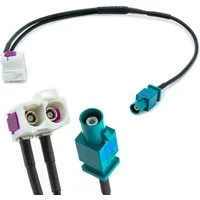 Adapter Universe FAKRA Doppel Buchse auf 1x Stecker Auto Antennen Verteiler Adapter KFZ-Adapter