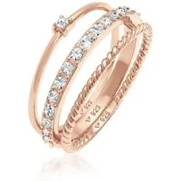 Elli Ring-Set Set mit Kristallen von Swarovski®Schmuck 925 Silber, Ring Set