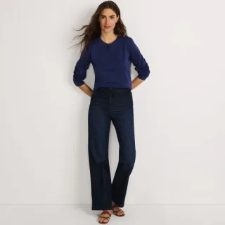 Soft Denim Jeans mit weitem Bein für Damen, Damen, size: regular, Blau, Baumwolle/Polyester/Lyocell (Viskose), by Lands' End