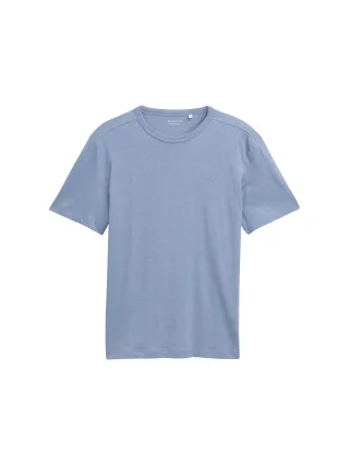 Tom Tailor - Basic T-Shirt aus Baumwolle dove blue - Gr. - XL
