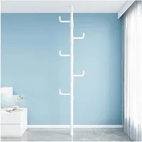 JOYOLEDER Kleiderständer Garderobenständer ausziehbar, 4/5 Haken, 110-310cm Verstellbarer, (Teleskop Kleiderständer stabil – Garderobe platzsparend, Metall, – Herrendiener Schlafzimmer – Flurgarderobe – Wäscheständer Balkon)