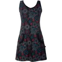 Vishes Sommerkleid Ärmelloses Blumenkleid aus Baumwolle bedruckt Hippie, Goa, Elfen Style