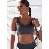 LASCANA Sporttop mit Rippstruktur und abgerundeten V-Ausschnitt