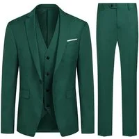 Allthemen Anzug (3 tlg) Herren Slim Fit Anzug Elegantes Anzugset für Business