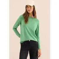 CECIL Strickpullover mit feinem Detail an der Schulter und Viskose-Anteil