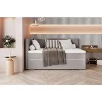 99rooms Boxspringbett Phönix Mini Plus (Schlafzimmerbett, Bett), mit Taschenfederkernmatratze und Topper, in Webstoff MALMO_NEW