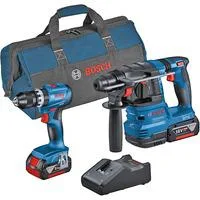 Kombi-Set Akku-Schlagbohrschrauber GSB 18V-45 + Akku-Bohrhammer GBH 18V-22 blau, 2x Li-Ionen Akku 4,0Ah, Werkzeugtasche